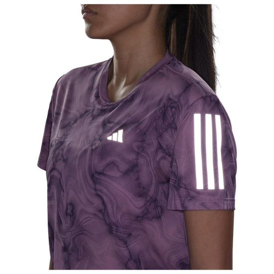 Adidas Γυναικεία κοντομάνικη μπλούζα Own the Run AOP Tee
